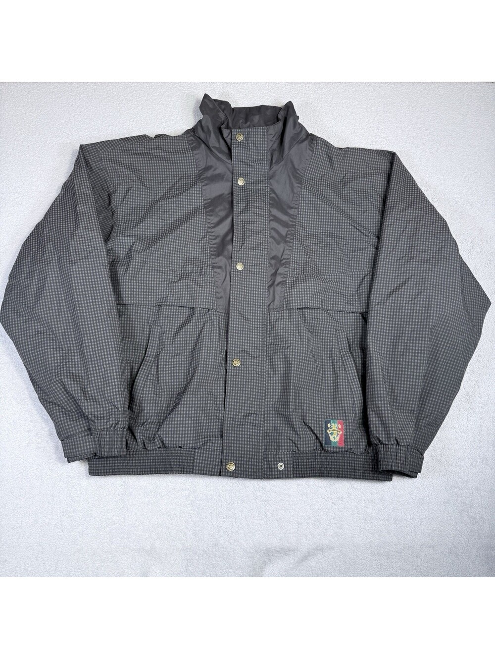Sunice Men's Jacket Size Large Green Gingham Long Sleeve Sportswear‎ Golf Jacket